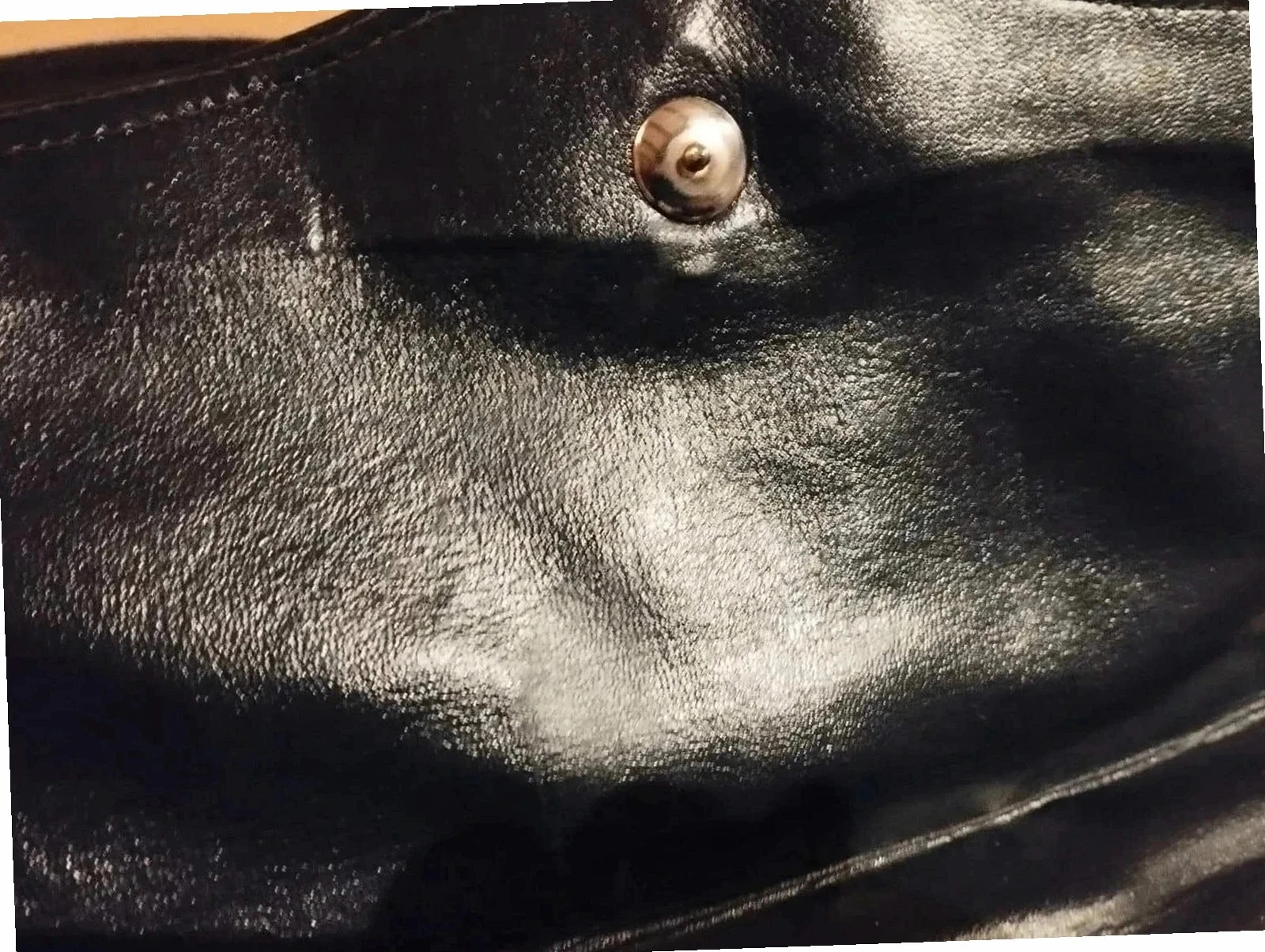 Bolsa de ombro em couro para senhora. Cor preta – photo 4